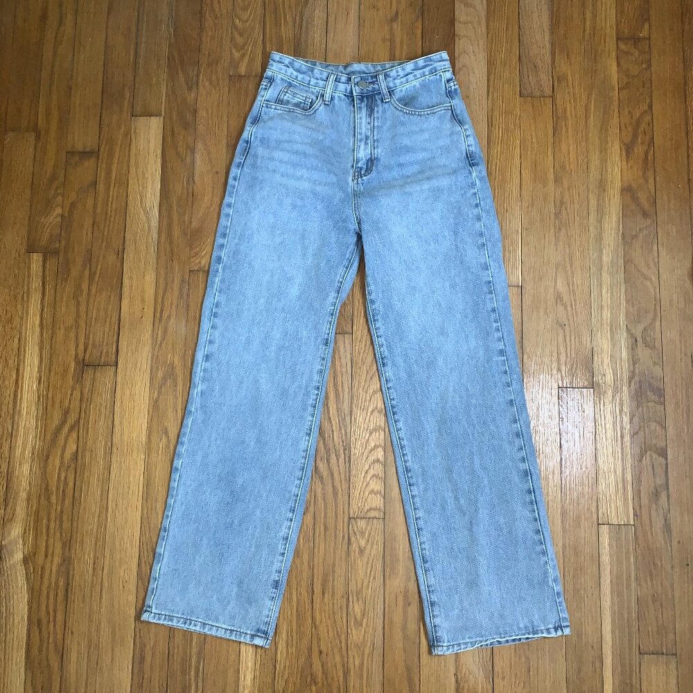 Cider Happy Hour XS Light Blue Straight Leg Jeans